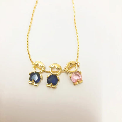 Elegant Heart-Shaped Crystal Zircon Pendant Necklaces for Women and Children - Perfect Birthday Gift Jewelry