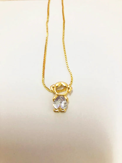 Elegant Heart-Shaped Crystal Zircon Pendant Necklaces for Women and Children - Perfect Birthday Gift Jewelry