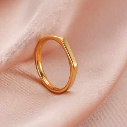Fashion Simple Couple Ring for Women Men Minimalist Gold Color Finger Ring Love Couple Wedding Engagement Gift Jewelry