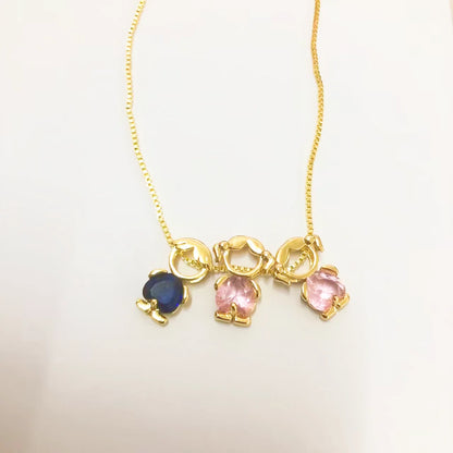 Elegant Heart-Shaped Crystal Zircon Pendant Necklaces for Women and Children - Perfect Birthday Gift Jewelry