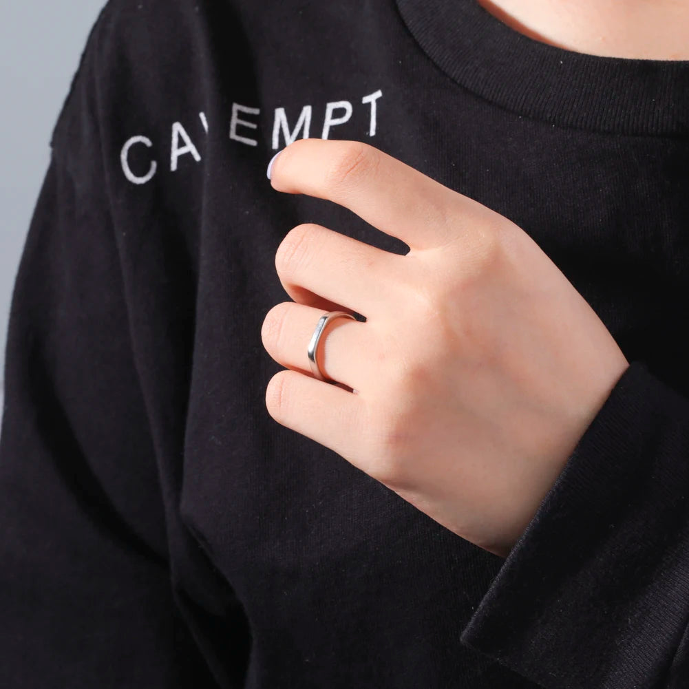 Fashion Simple Couple Ring for Women Men Minimalist Gold Color Finger Ring Love Couple Wedding Engagement Gift Jewelry