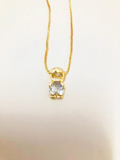 Elegant Heart-Shaped Crystal Zircon Pendant Necklaces for Women and Children - Perfect Birthday Gift Jewelry