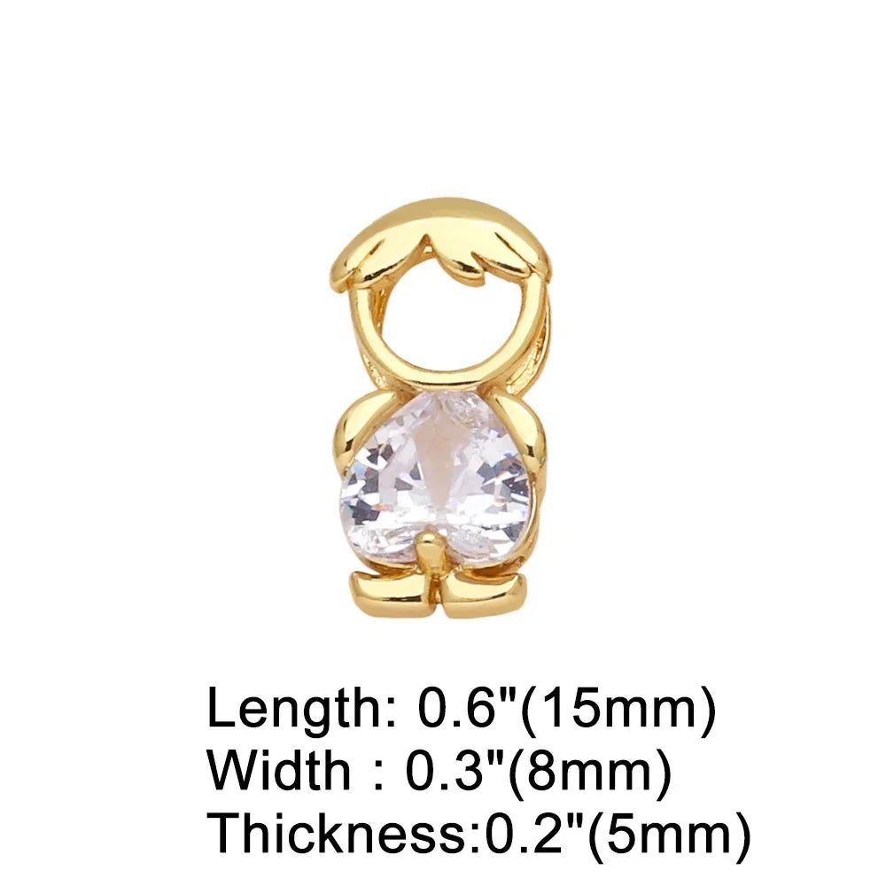 Elegant Heart-Shaped Crystal Zircon Pendant Necklaces for Women and Children - Perfect Birthday Gift Jewelry