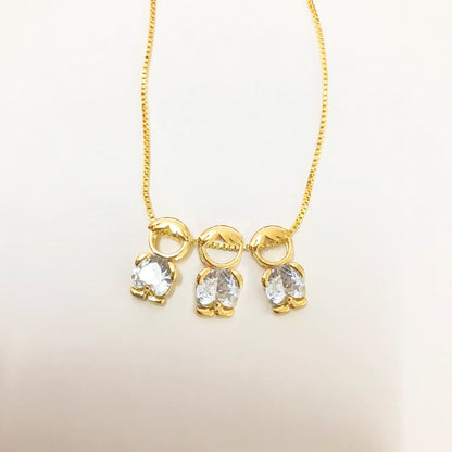 Elegant Heart-Shaped Crystal Zircon Pendant Necklaces for Women and Children - Perfect Birthday Gift Jewelry