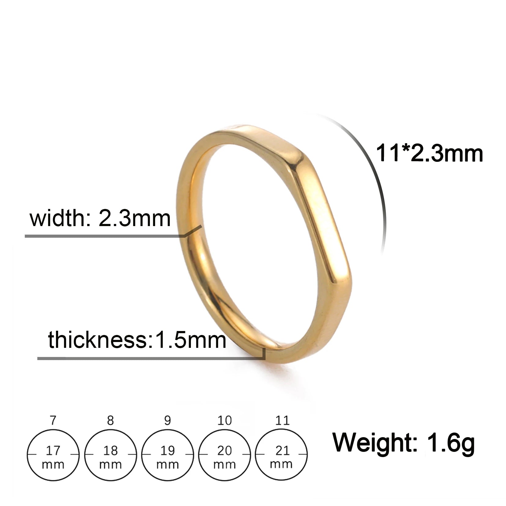Fashion Simple Couple Ring for Women Men Minimalist Gold Color Finger Ring Love Couple Wedding Engagement Gift Jewelry
