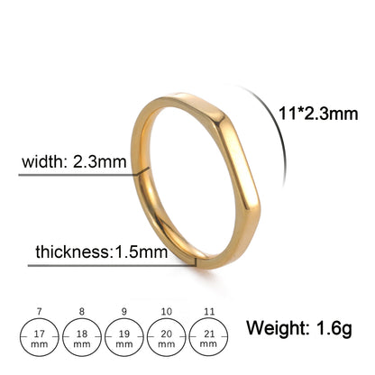 Fashion Simple Couple Ring for Women Men Minimalist Gold Color Finger Ring Love Couple Wedding Engagement Gift Jewelry