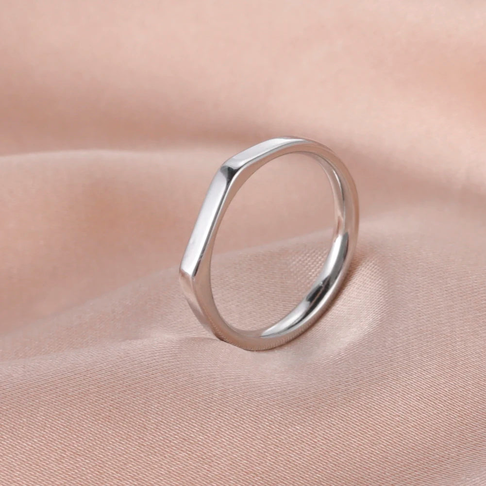 Fashion Simple Couple Ring for Women Men Minimalist Gold Color Finger Ring Love Couple Wedding Engagement Gift Jewelry