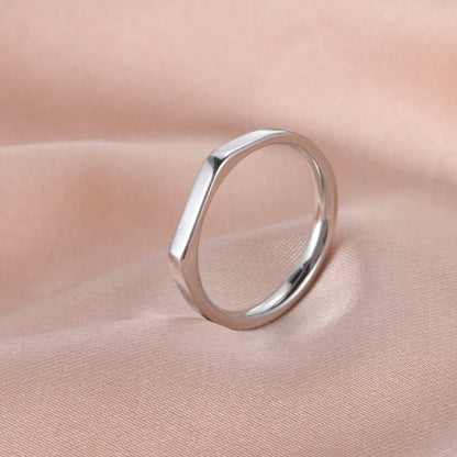Fashion Simple Couple Ring for Women Men Minimalist Gold Color Finger Ring Love Couple Wedding Engagement Gift Jewelry