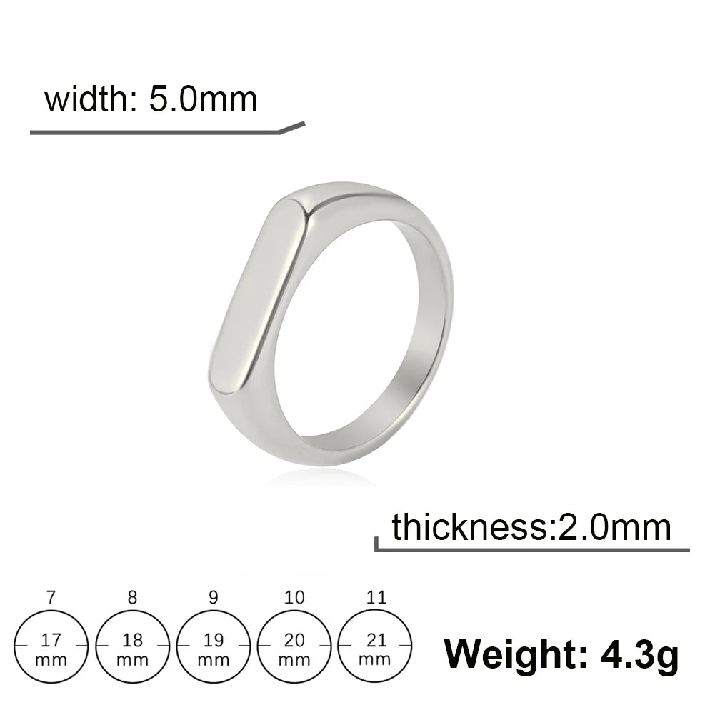 Fashion Simple Couple Ring for Women Men Minimalist Gold Color Finger Ring Love Couple Wedding Engagement Gift Jewelry